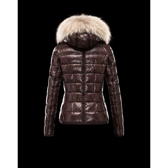 Moncler Armoise Women Down Jacket Dark Brown