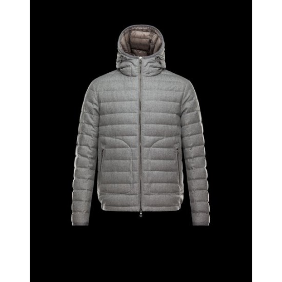 Moncler Blanchard Men Coat Light Grey