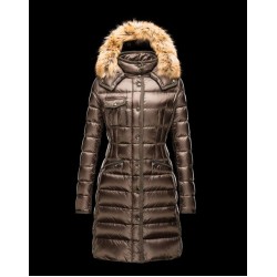 Moncler Hermifur Women Coat Dark Green