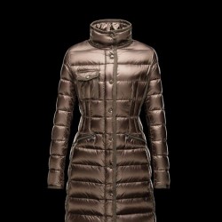 Moncler Hermifur Women Coat Dark Green