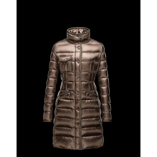 Moncler Hermifur Women Coat Dark Green