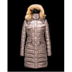 Moncler Hermifur Women Coat Dove Grey