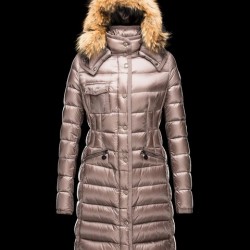 Moncler Hermifur Women Coat Dove Grey