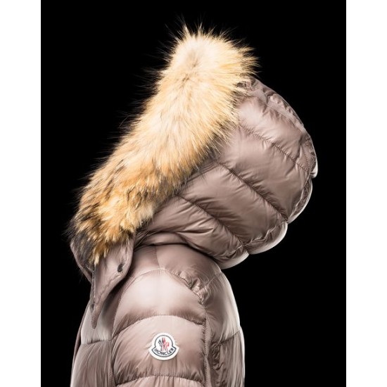 Moncler Hermifur Women Coat Dove Grey