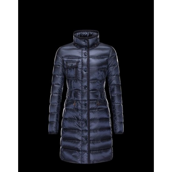 Moncler Hermine Women Coat Blue