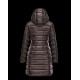 Moncler Hermine Women Coat Dark Brown