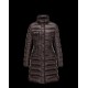 Moncler Hermine Women Coat Dark Brown