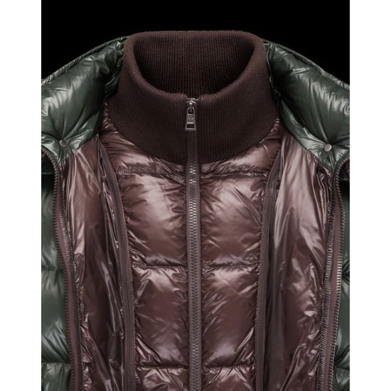 Moncler Zin Men Down Jacket Dark Green