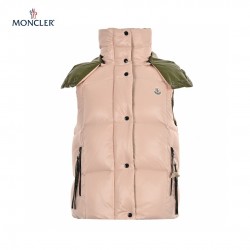23FW Moncler Gilets Pink Green Sleeveless Down Vest Outerwear 