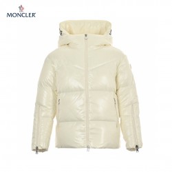 23FW Moncler Hooded Long Sleeves Short Down Jacket Beige Coats 