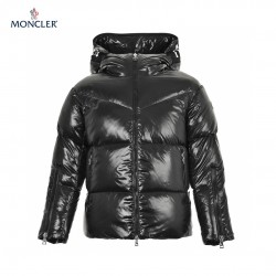 23FW Moncler Hooded Long Sleeves Short Down Jacket Black Coats 