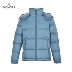 23FW Moncler Hoodie Long Sleeves Short Down Jacket Blue Coats 