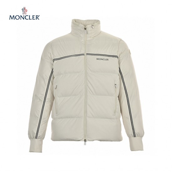 Moncler Michael Long Sleeves Short Down Jacket White