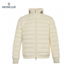 Moncler Long Sleeves Short Down Jacket And Coats Beige 