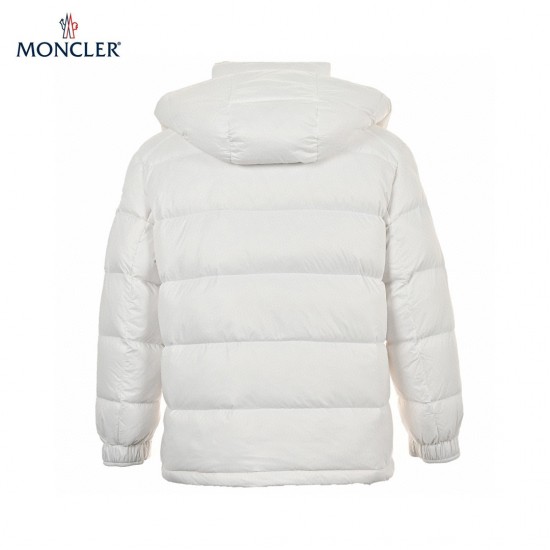 Moncler Michael Long Sleeves Short Down Jacket White