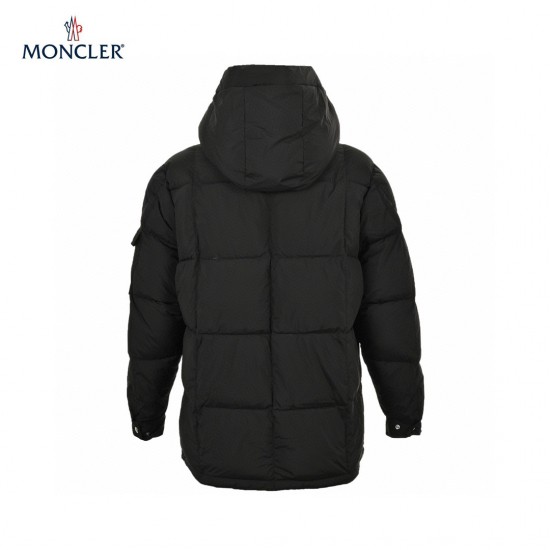 Moncler Bauges Detachable Long Sleeves Short Down Jacket Beige Coats