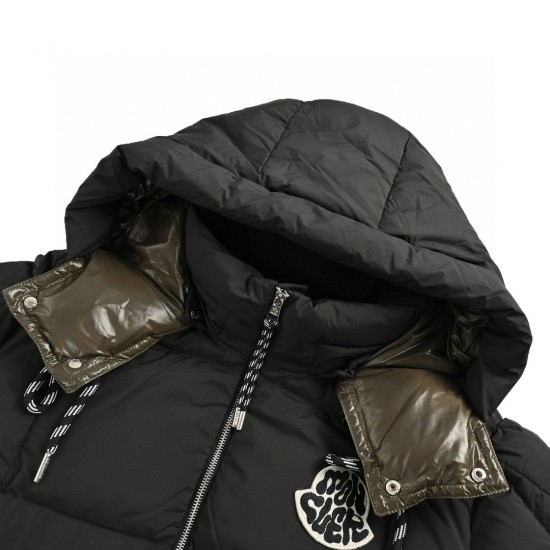 Moncler Bauges Detachable Long Sleeves Short Down Jacket Beige Coats