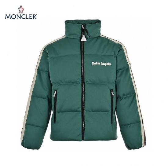 Moncler x Palm Angels Long Sleeves Green White Black Down Jacket