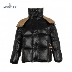 Moncler Liriope Long Sleeves Short Parana Down Jacket Black Brown 