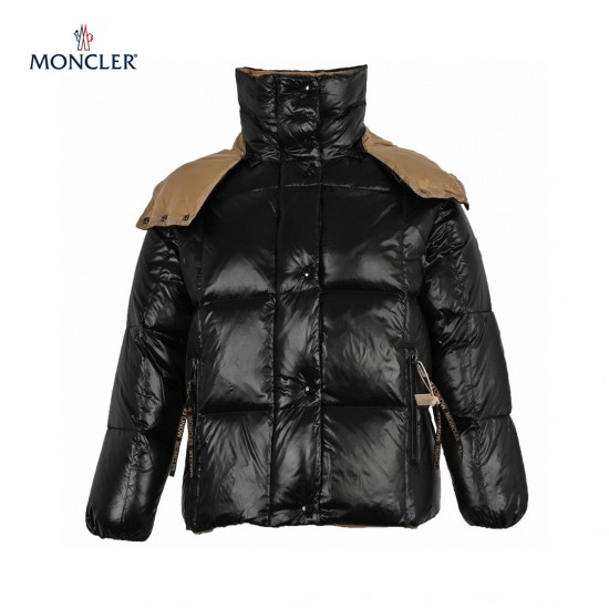 Moncler Liriope Long Sleeves Short Parana Down Jacket Black Brown