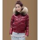 Hot Sale Women Moncler Short Down Jacket Dark Red