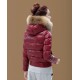 Hot Sale Women Moncler Short Down Jacket Dark Red