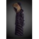 Women Moncler Long Down Coats With Raccoon Fur Collar Black