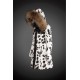 Women Moncler Long Down Coats With Raccoon Fur Collar White Black