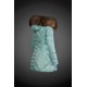 Women Moncler Long Down Coats With Raccoon Fur Collar Green