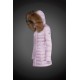 Women Moncler Long Down Coats With Raccoon Fur Collar Pink