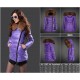 Women Moncler Long Down Coats With Raccoon Fur Collar Purple