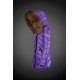 Women Moncler Long Down Coats With Raccoon Fur Collar Purple