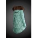 Women Moncler Down Coat With Raccoon Fur Collar Green