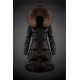 Women Moncler Long Down Coats With Raccoon Fur Collar Black