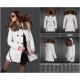 Women Moncler Long Down Coats With Raccoon Fur Collar White