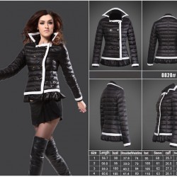 Women Moncler Down Coat Without Hat Black