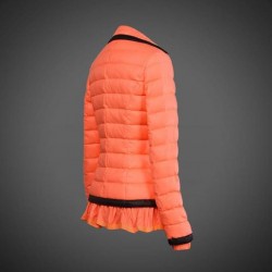 Women Moncler Down Coat Without Hat Orange