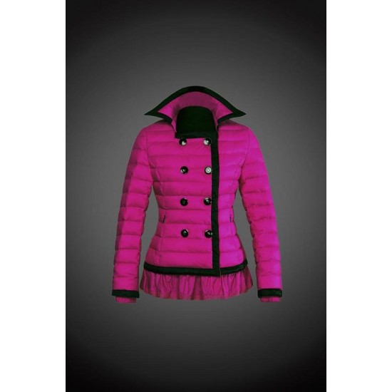 Women Moncler Down Coat Without Hat Purple Red