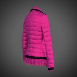 Women Moncler Down Coat Without Hat Purple Red