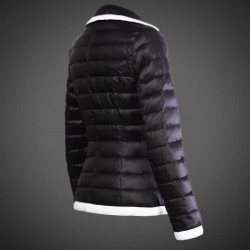 Women Moncler Down Coat Without Hat Black