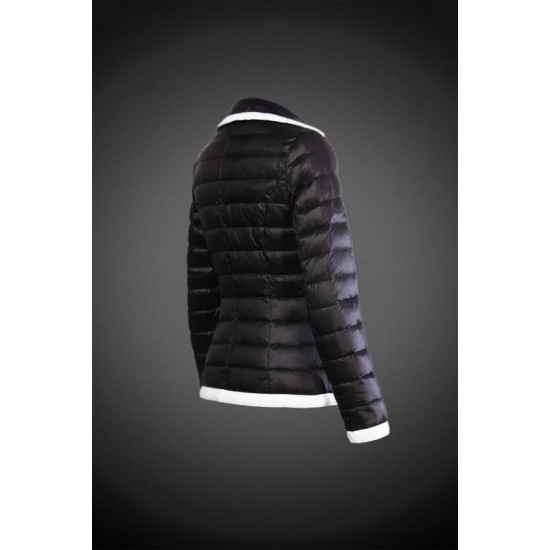 Women Moncler Down Coat Without Hat Black