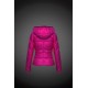 Women Moncler Down Jacket With Hat Rose Red