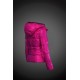 Women Moncler Down Jacket With Hat Rose Red