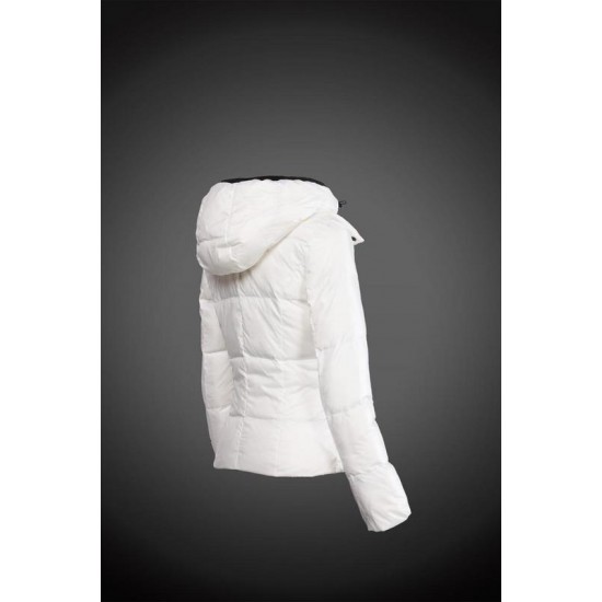 Women Moncler Down Jacket With Hat White