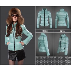 Women Moncler Down Coat Without Hat Green