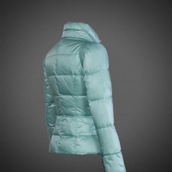 Women Moncler Down Coat Without Hat Green