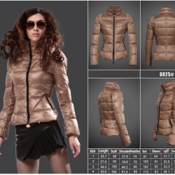 Women Moncler Down Coat Without Hat Light Tan