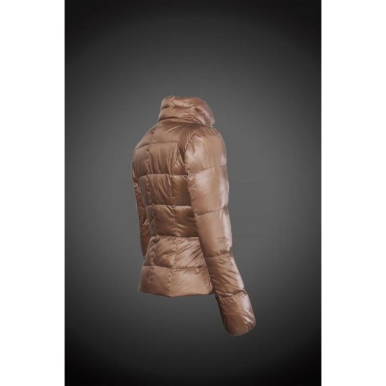 Women Moncler Down Coat Without Hat Light Tan