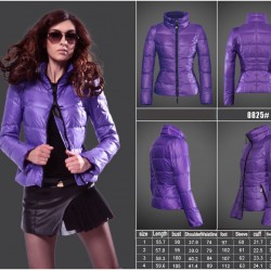 Women Moncler Down Coat Without Hat Purple