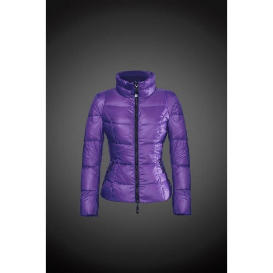 Women Moncler Down Coat Without Hat Purple